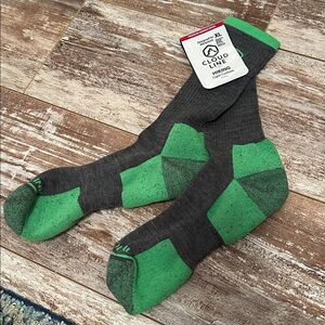 Cloud Line Hiking Light Cushion Socks Men Size XL NWT Premium Merino Wool